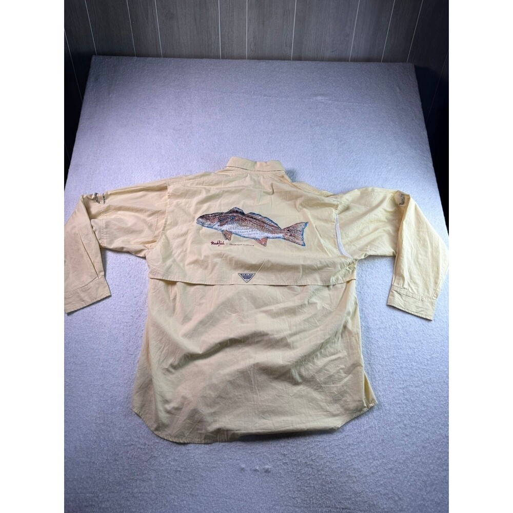 Columbia PFG Men's Large Redfish Fishing Shirt Long Sleeve Vented